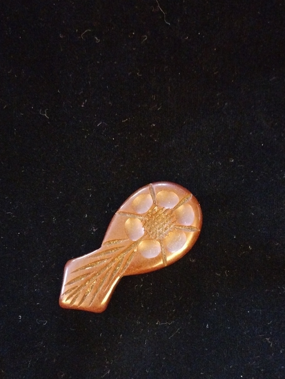 Vintage BrownFloral Clip